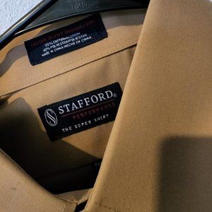 Men's Stafford Classic Fit Tan Shirt 17